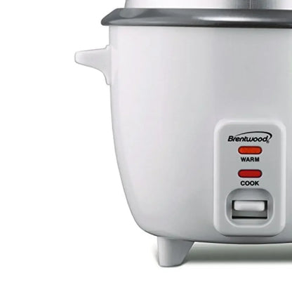 10 OR 20-Cup Rice Cooker Food Steamer. White 700W One Touch Operation Auto Warming Non-Stick Pot Top View Tempered Glass