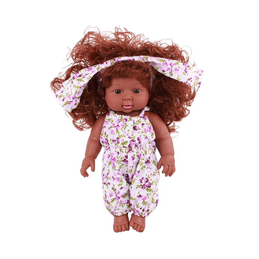 Mini Lifelike Simulation Baby Doll Kid Toddler Sleep Playmate Cloth Doll Realistic Dressed Toy