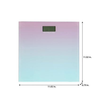 Digital Bathroom Scale Glass Slim Design 330 lb Capacity Easy Read Display Battery Powered Durable Tempered Glass Home Use