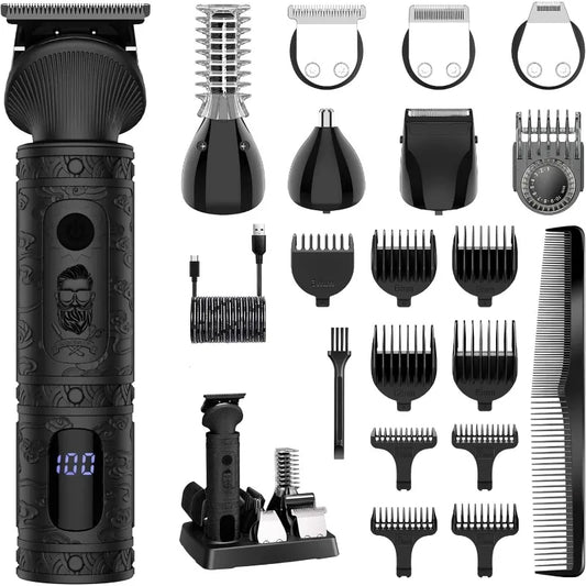 Beard Trimmer for Men Professional Mens Beard Grooming Kit T-Blade Trimmer Electric Shaver Razor Nose Body Trimmer