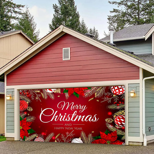 Xmas Garage Outdoor Banner Flag Merry Christmas Decoration For Home Xmas Ornament Navidad Natal Noel Gift Happy New Year 2024