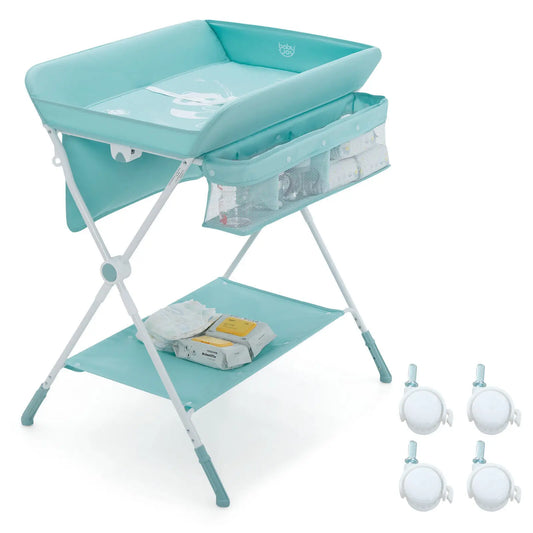 Baby Changing Table Folding Infant Diaper Station Nursery w/ Storage