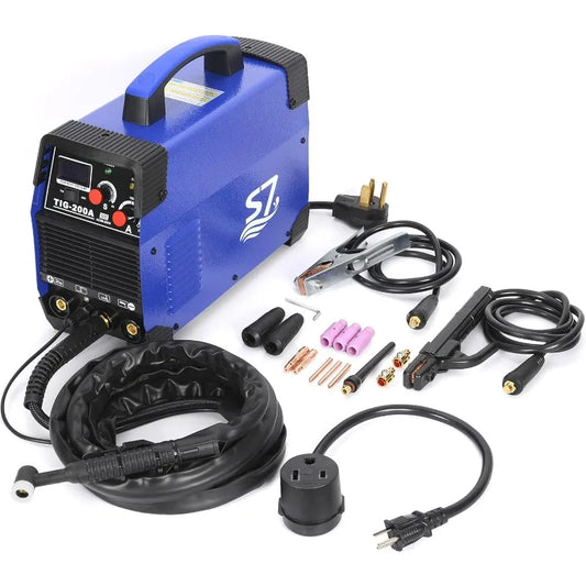 Tig Welder, HF TIG/Stick/Arc Welders,200 Amp 110/220V Dual Voltage Pulse Welding Machine