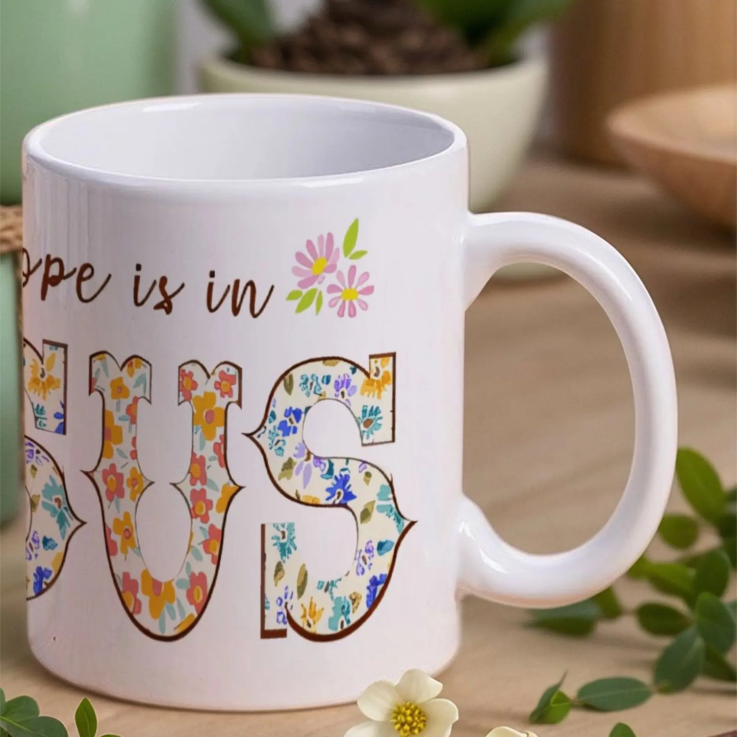 All My Hope Is In Jesus Mugs, 11oz Ceramic Mug for Casual Outfits