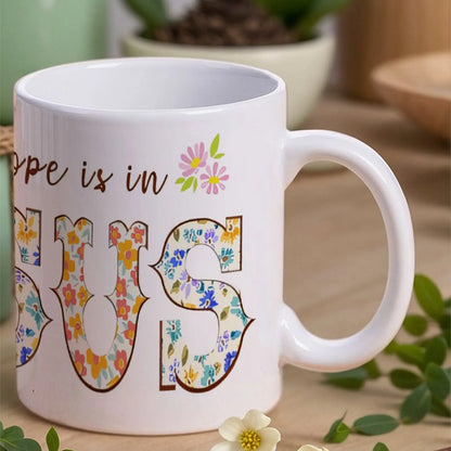 All My Hope Is In Jesus Mugs, 11oz Ceramic Mug for Casual Outfits