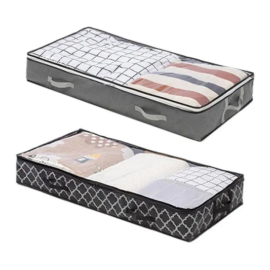 Fabric Under Bed Storage Containers for Clothes, Quilt, etc. Organizing Container Dust-proof Drawer-style Storage Box