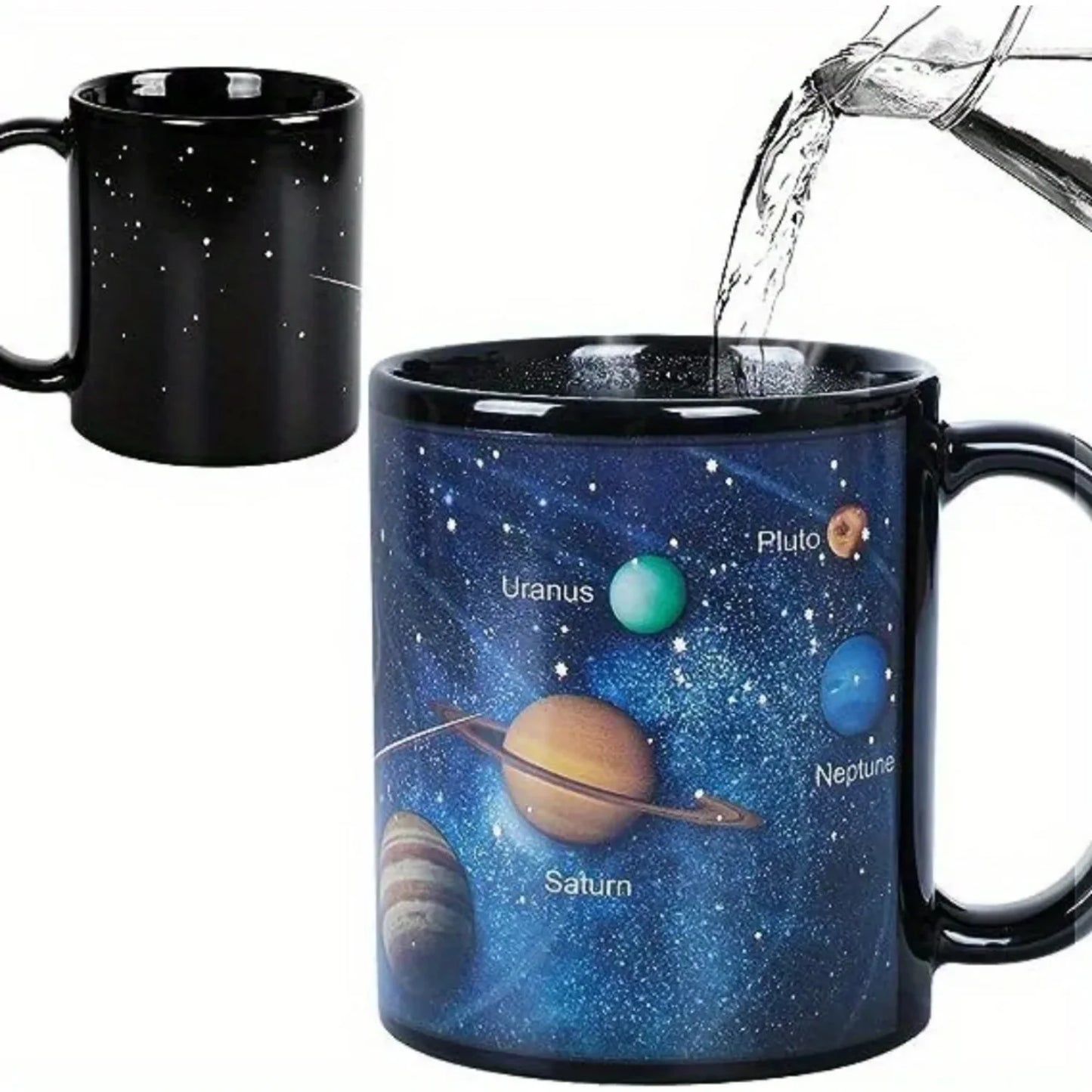 Solar System Color Changing Coffee Mug Outer Space Pattern Ceramic Heat Sensitive