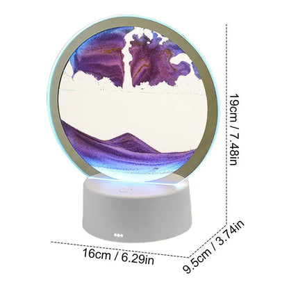 Sand Art Table Lamp With 3D Sand Art Desk Lamp USB Charging Moving Sand Art Lamp Night Light Desk Decor