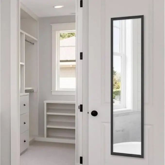 13" x 49" Full Length Rectangular White Mirror-Floor mirror suspension led mirror bathroom  vanity