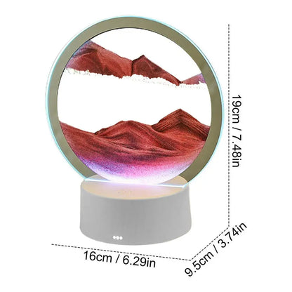 Sand Art Table Lamp With 3D Sand Art Desk Lamp USB Charging Moving Sand Art Lamp Night Light Desk Decor