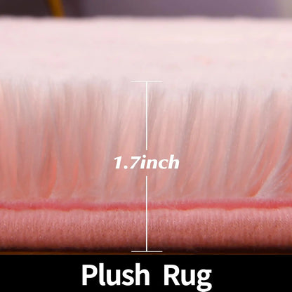 Round Thick Fluffy Area Carpet.  Soft Rug for Bedroom. Plush for Children Room or Nursery